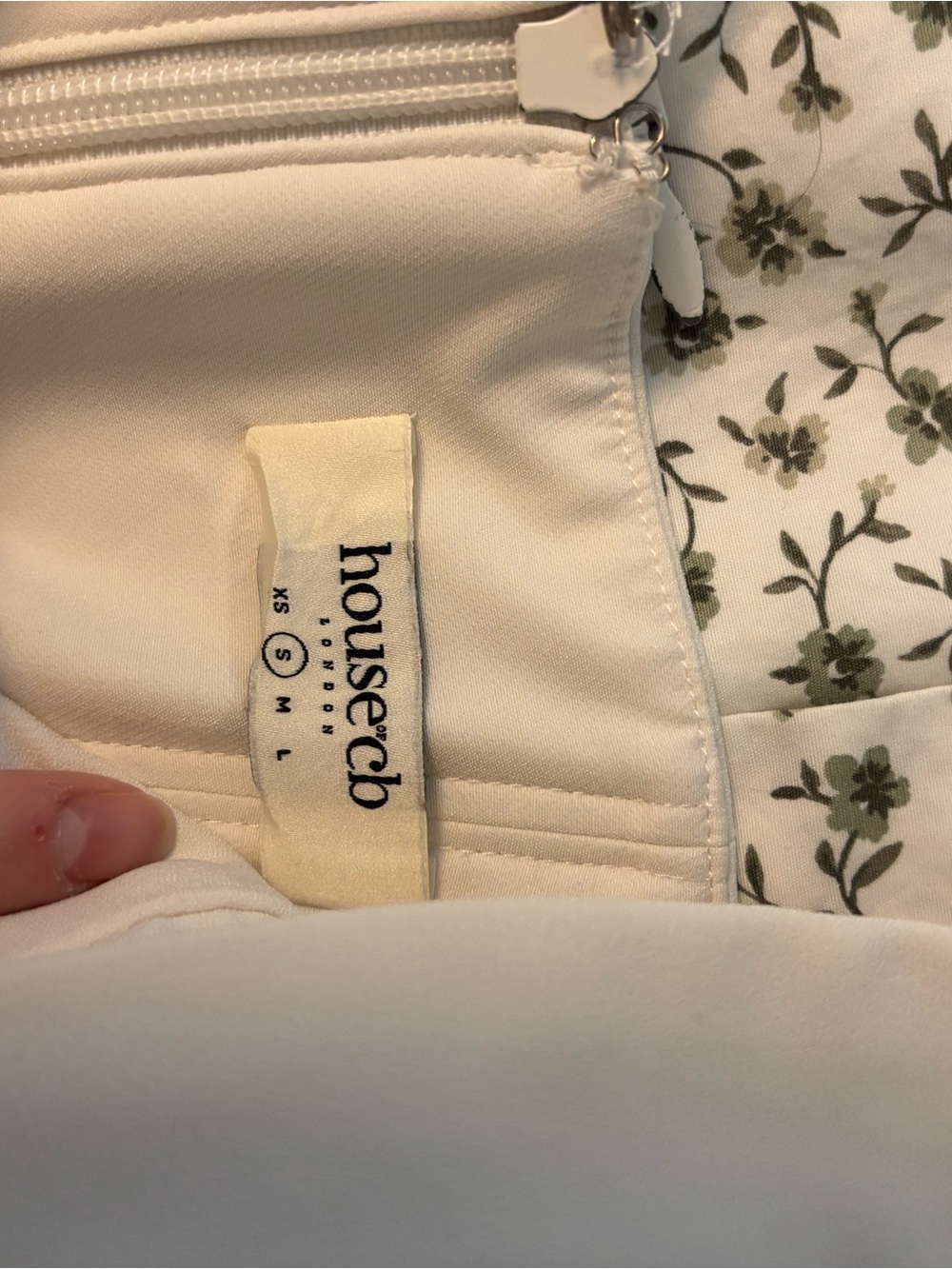 House of CB Cream Ruched Drawstring Crop Top - Picture 5 of 5